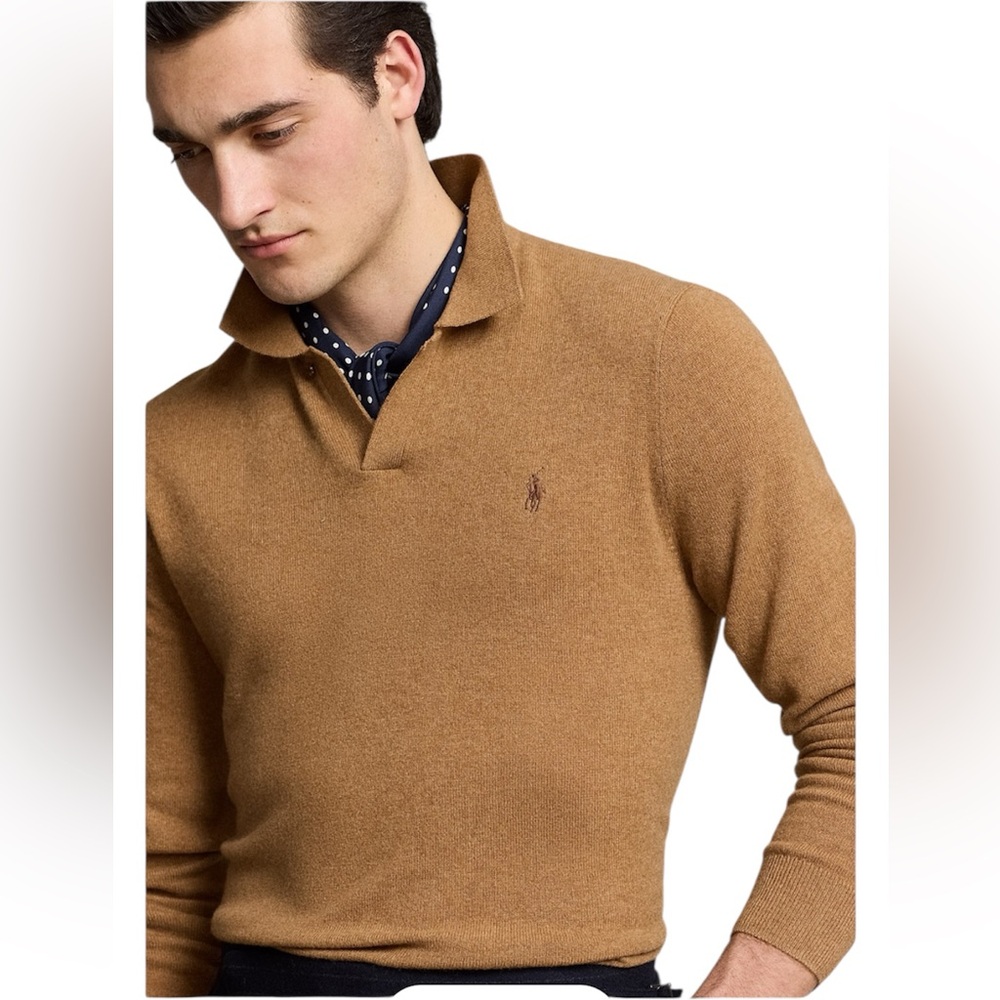 Ralph Lauren Camel Knit Polo
